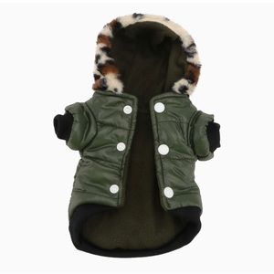 NWOT Cute XS Green Hooded Dog or Cat Hooded Jacket / Coat